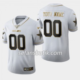 Dallas Cowboys Tröjor Custom Nike Vit Golden Edition 100th - Herr